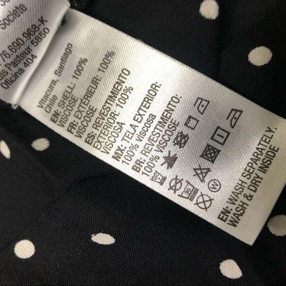 🆕 Roxy Polka Dot Bell Sleeve Viscose V Neck Top - Picture 9 of 12
